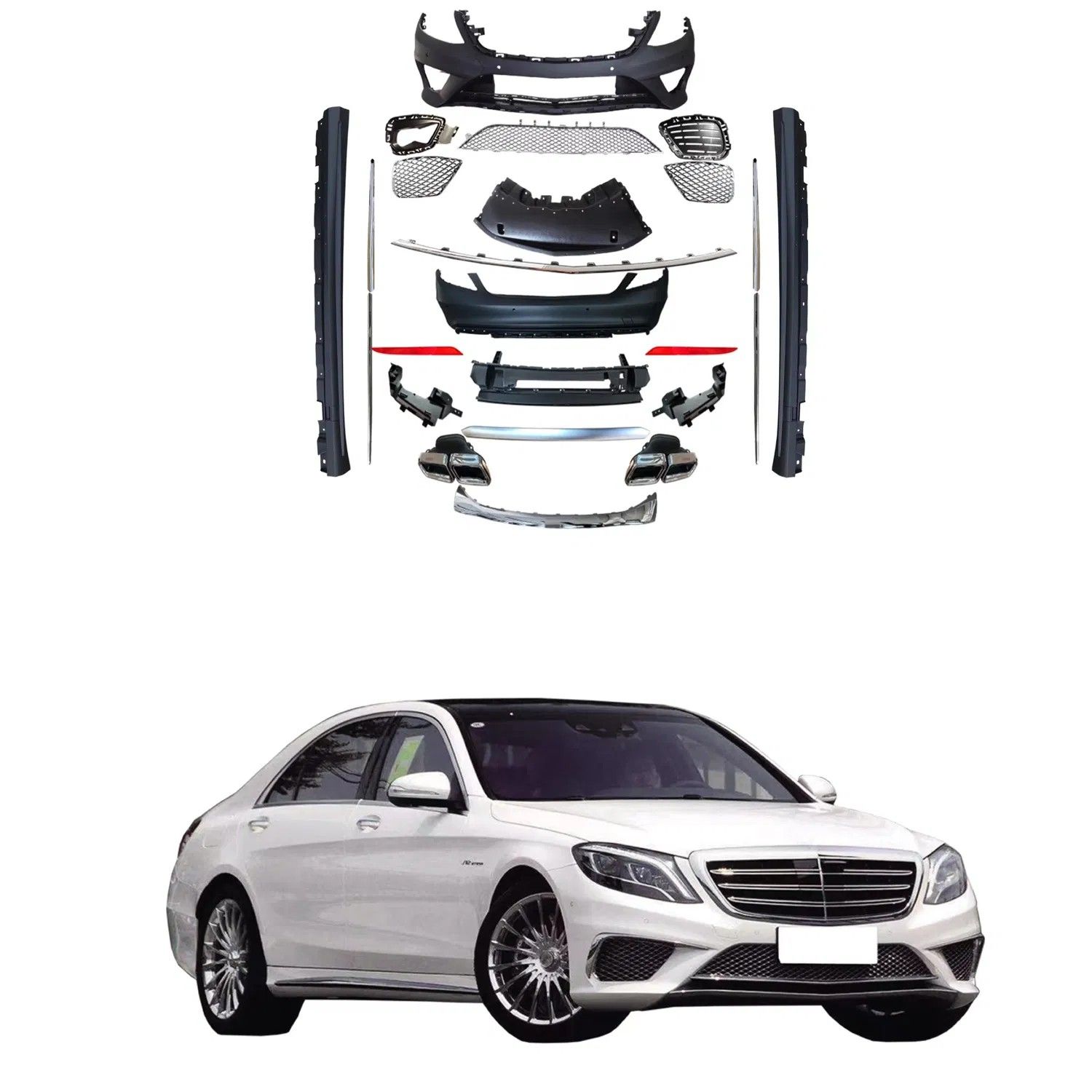 S65 AMG style body kit for Mercedes W222