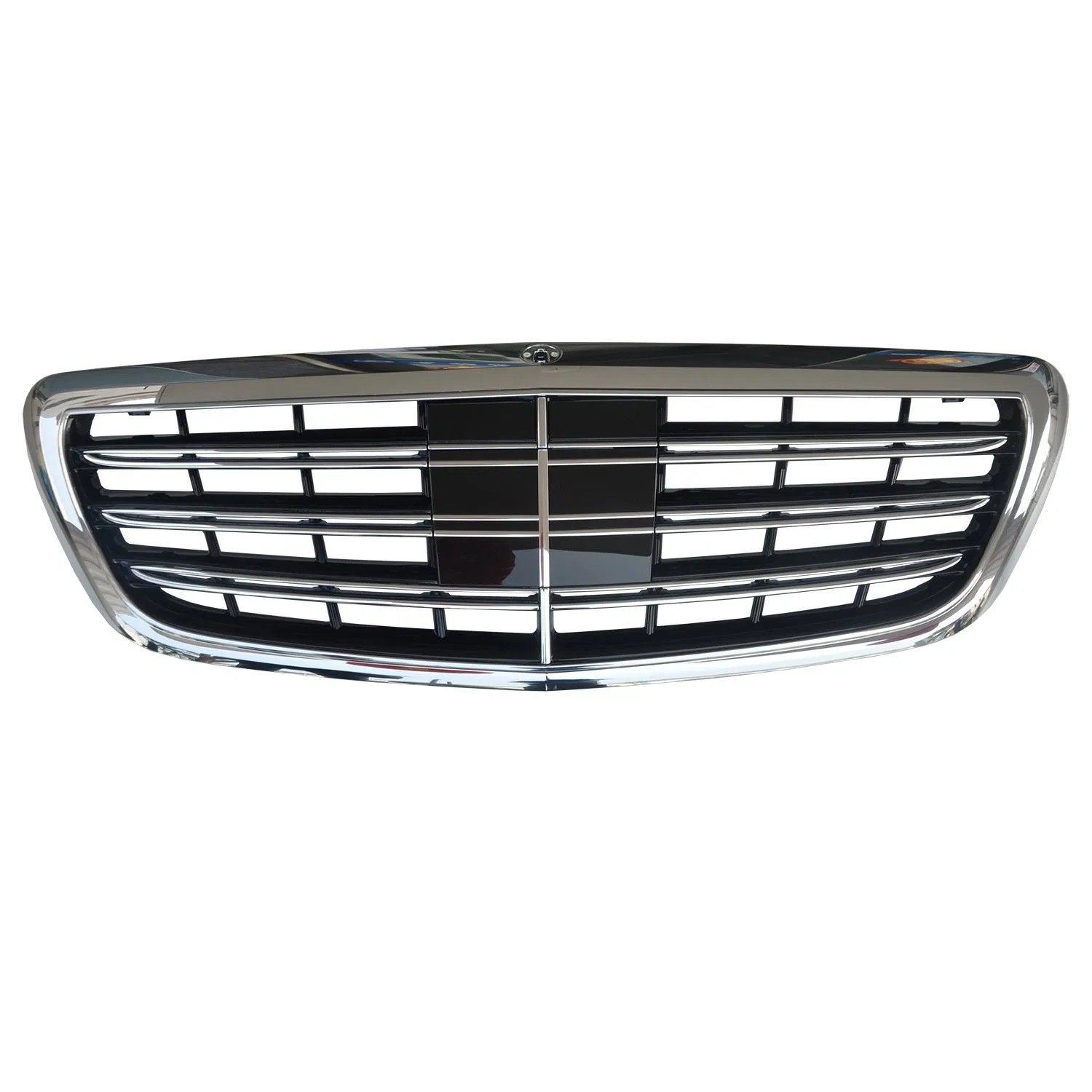 gloss black silver grille